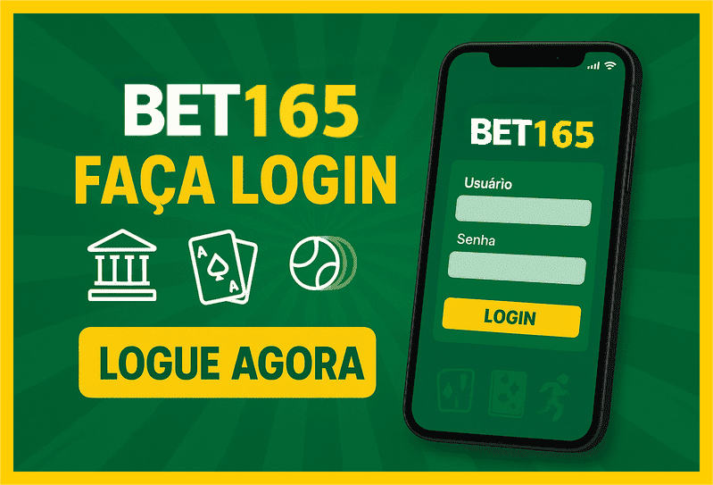Imagem destacando login seguro na BET165 para novos usuários